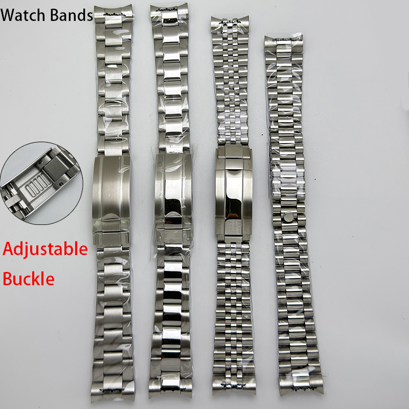 Rolex Watch Datejust - สายนาฬิกา Oyster/Jubilee สีเงิน ทำจากเหล็กกล้าไร้สนิม ขนาด 20
