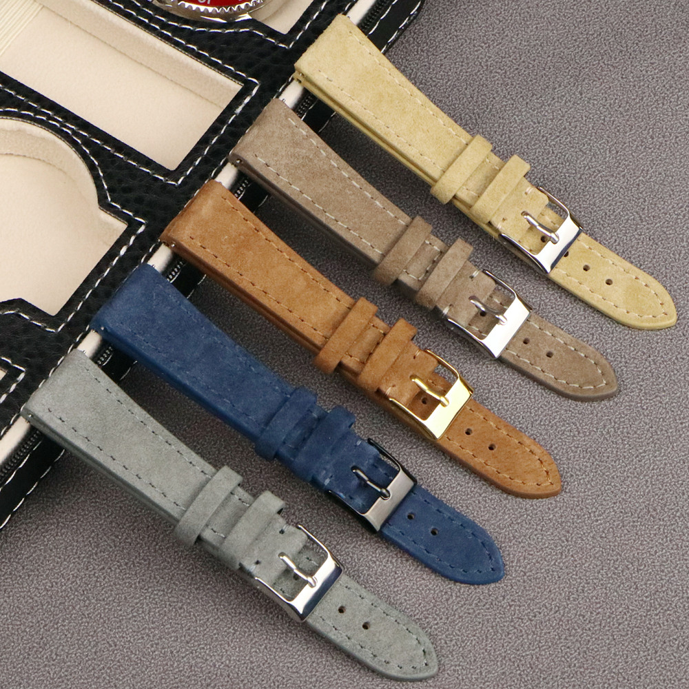 Leather Strap Quick Release - สายนาฬิกาหนังกลับพรีเมี่ยม, สายนาฬิกาข้อมือ18มม. 20มม. 22มม. สายนาฬิกาข้อมือสีเทาสีน้ำเงินสายนาฬิกาข้อมือสีน้ำตาลสายรัดข้อมือปล่อยอย่างรวดเร็วอุปกรณ์เสริมเข็มขัด