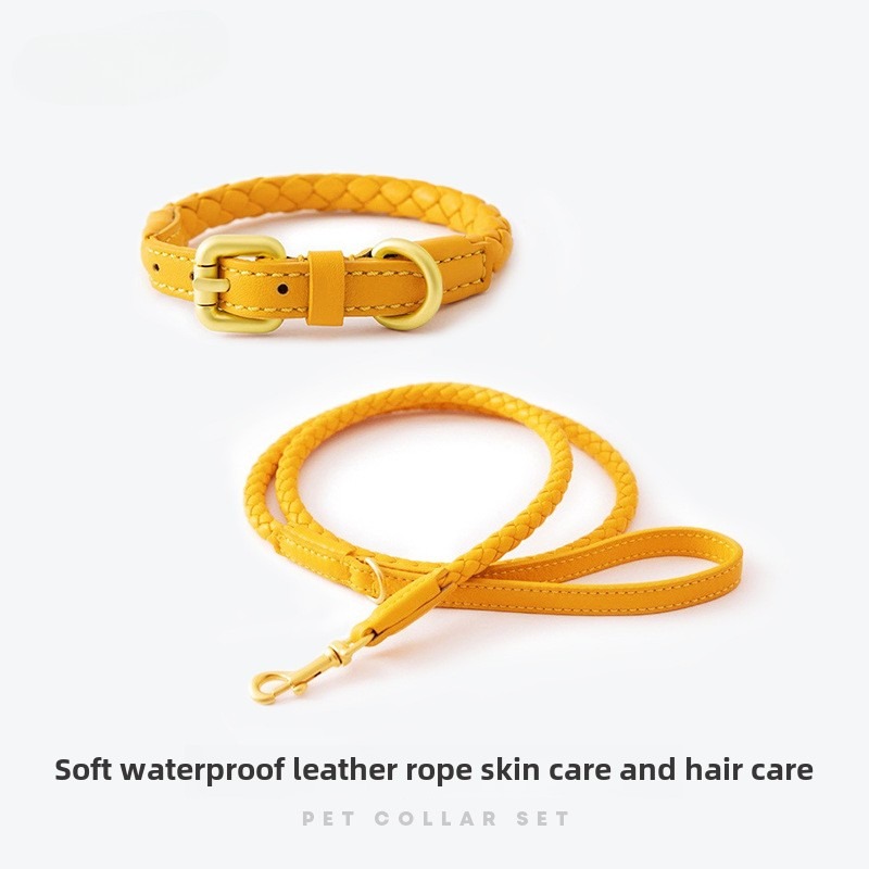 Leather Strap Quick Release - Loudik ขายส่ง Braided หนังสายจูงสุนัขปรับสัตว์เลี้ยงเชือกสุนัขเดินสุนัขขนาดเล็กและขนาดกลางสัตว์เลี้ยงอุปกรณ์เสริม
