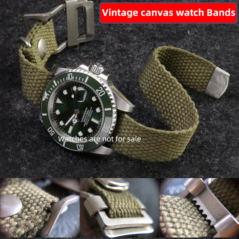 สายนาฬิกาผ้าไนลอนคุณภาพสูงขนาด - Canvas Strap Watch บทวิจารณ์และราคา