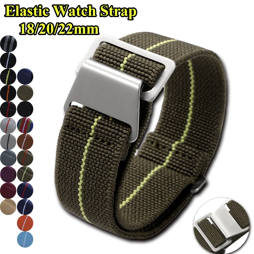 ยืดหยุ่นสายนาฬิกา 18 มม.20 มม. - Canvas Strap Watch บทวิจารณ์และราคา