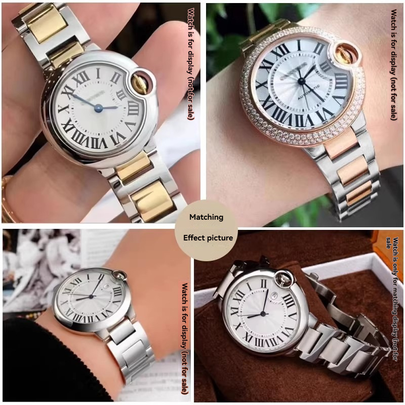 สายสแตนเลสแบบโค้งเฉพาะรุ่น สำห - Cartier Watch Ballon Bleu บทวิจารณ์และราคา
