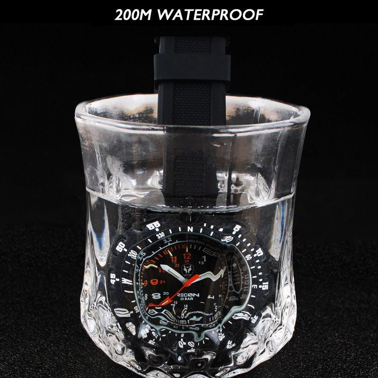 Hnlgnox Mens Pilot นาฬิกากีฬาน - Rubber Strap Diver บทวิจารณ์และราคา