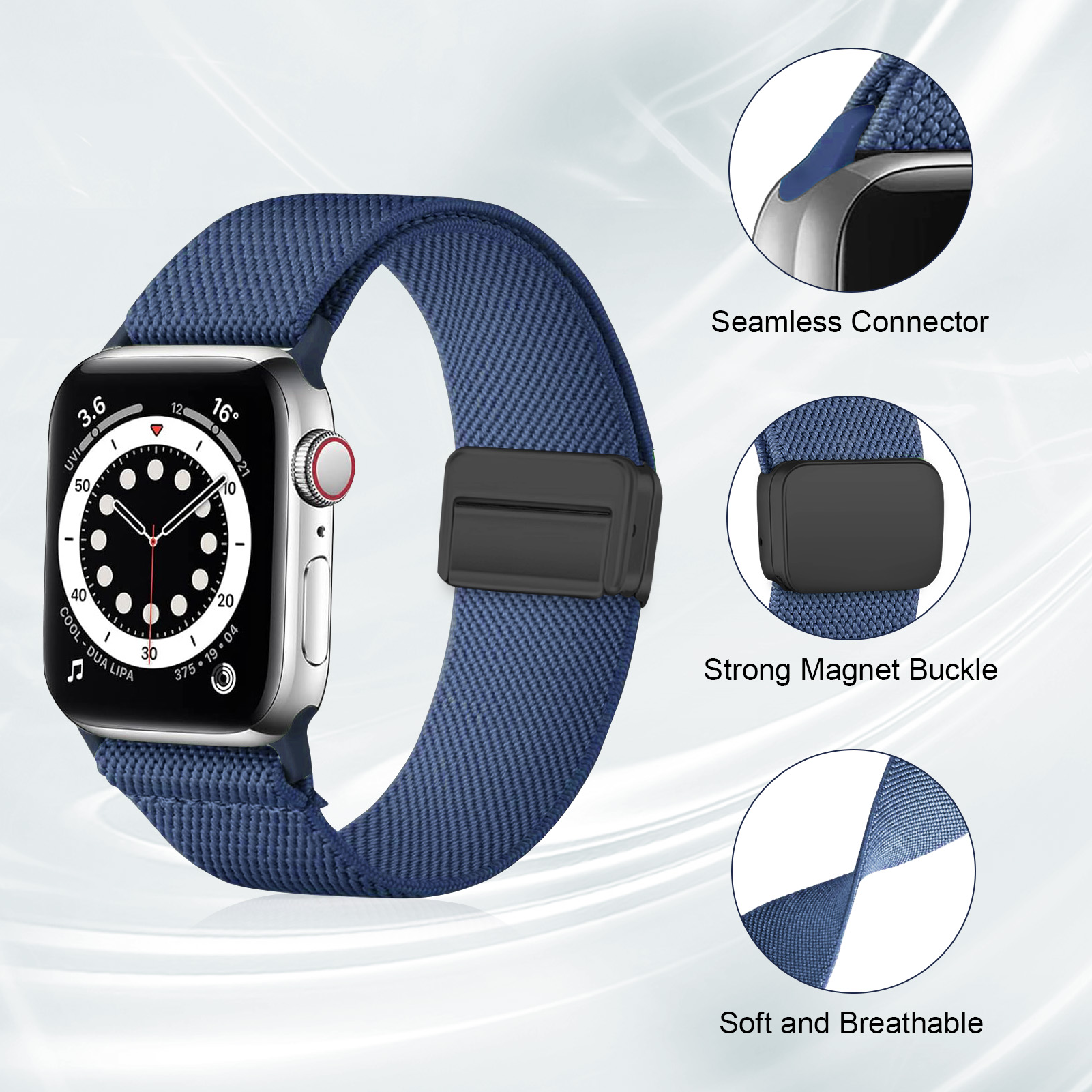 สายรัดแม่เหล็กสำหรับนาฬิกา App - Milanese Loop Magnetic บทวิจารณ์และราคา