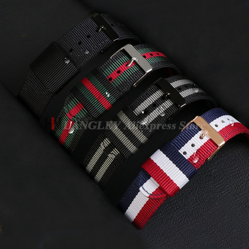 17 มม. 19 มม. 20 มม. สายนาฬิกา - Canvas Strap Watch บทวิจารณ์และราคา