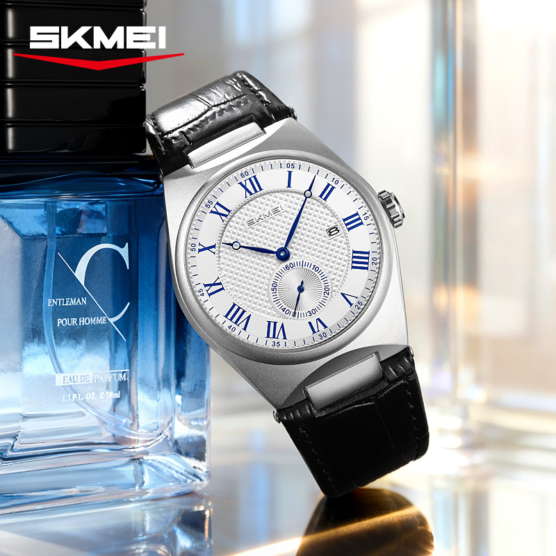 นาฬิกาควอตซ์ SKMEI 9390 ดีไซน์ - Leather Watch Band Men บทวิจารณ์และราคา