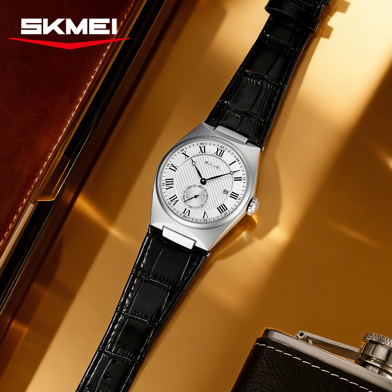 นาฬิกาควอตซ์ SKMEI 9390 ดีไซน์ - Leather Watch Band Men บทวิจารณ์และราคา