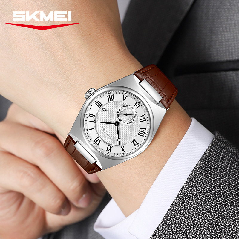 นาฬิกาควอตซ์ SKMEI 9390 ดีไซน์ - Leather Watch Band Men บทวิจารณ์และราคา