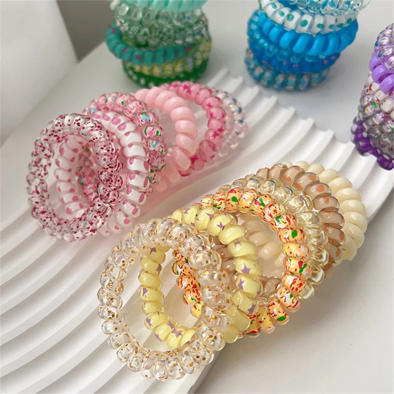 ยางรัดผมแบบเกลียวสีสันสดใส 6 ช - Silicone Band Women บทวิจารณ์และราคา